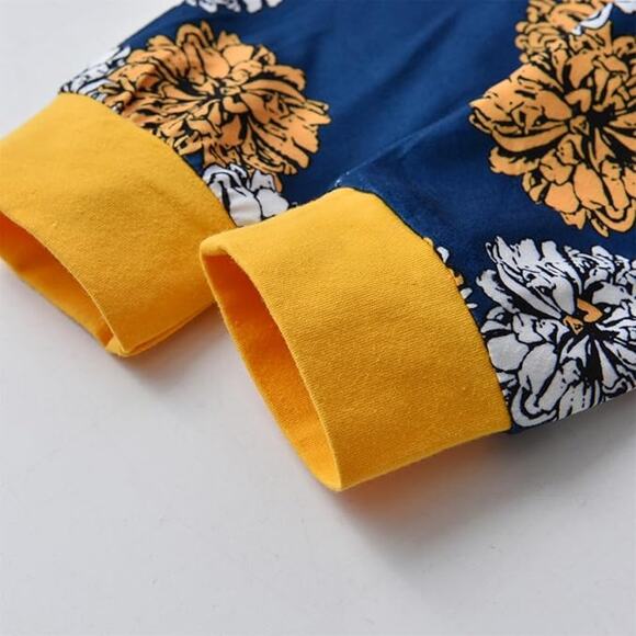 New 12-18 Month 3 Piece Outfit: Ruffle top, Fall Floral Pants and Headband - Picture 5 of 5